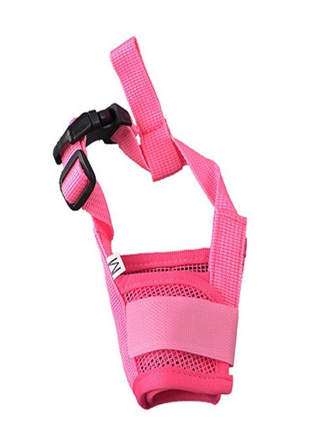 Futaba Dog Adjustable Anti Bark Mesh Soft Mouth Muzzle -Pink- Medium - Image 4